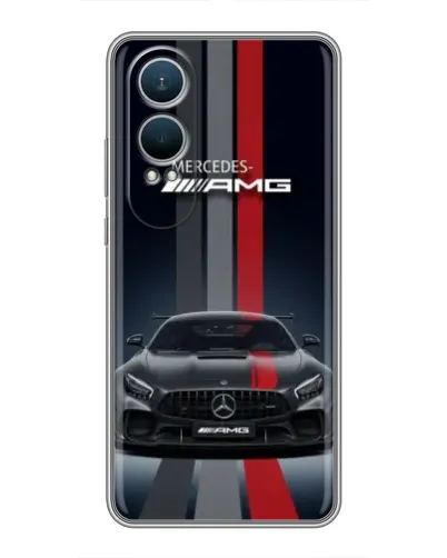 Чехол для OnePlus Nord CE4 Lite с картинкой «Mercedes — белый карбон»