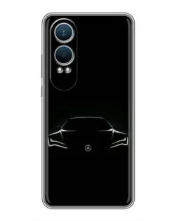 Чехол для OnePlus Nord CE4 Lite с картинкой «Mercedes — силуэт авто»