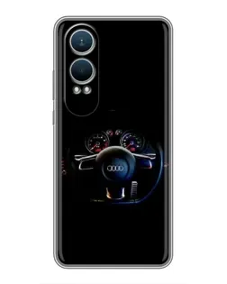 Чехол для OnePlus Nord CE4 Lite с картинкой «Салон Audi — руль»