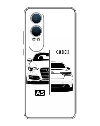 Чехол для OnePlus Nord CE4 Lite с картинкой «Audi — контрастный дизайн»