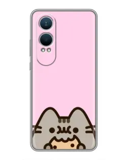 Чехол для OnePlus Nord CE4 Lite с картинкой «Pusheen и печенье»
