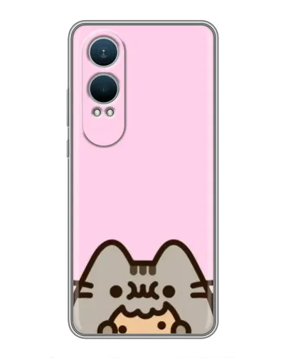 Чехол для OnePlus Nord CE4 Lite с картинкой «Pusheen и печенье»