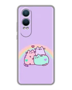 Чехол для OnePlus Nord CE4 Lite с картинкой «Радужные Пушины»