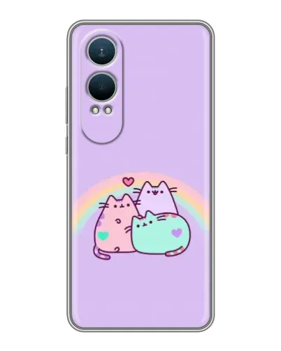 Чехол для OnePlus Nord CE4 Lite с картинкой «Радужные Пушины»