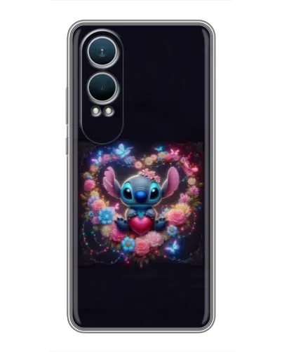 Чехол для OnePlus Nord CE4 Lite с картинкой «Stitch в цветах» Чехол для OnePlus Nord CE4 Lite с картинкой «Stitch в цветах»