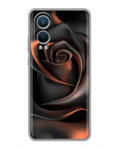Чехол для OnePlus Nord CE4 Lite с картинкой «Шелковая черная роза»