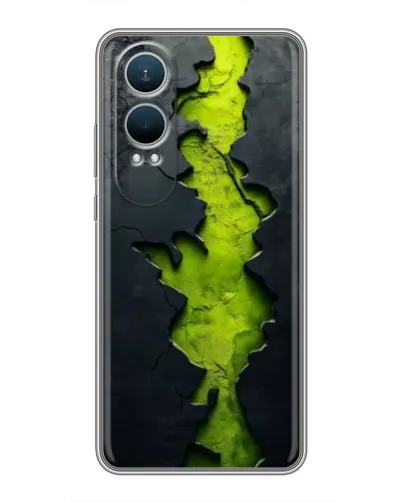 Чехол для OnePlus Nord CE4 Lite с картинкой «Салатовый разлом скалы»