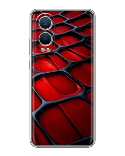 Чехол для OnePlus Nord CE4 Lite с картинкой «Красная глянцевая сетка»