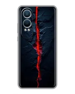 Чехол для OnePlus Nord CE4 Lite с картинкой «Kрасная лавовая трещина»