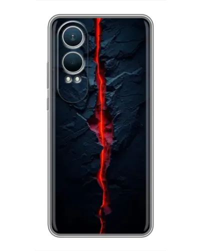Чехол для OnePlus Nord CE4 Lite с картинкой «Kрасная лавовая трещина»