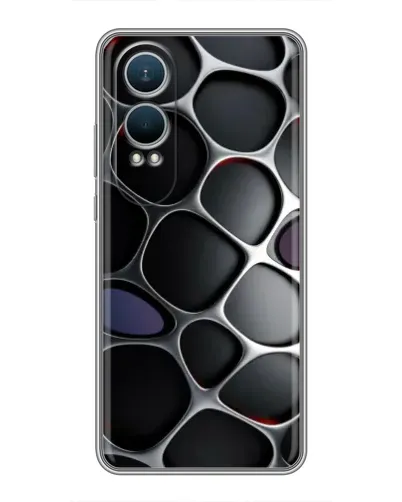 Чехол для OnePlus Nord CE4 Lite с картинкой «Объемная темная решетка»