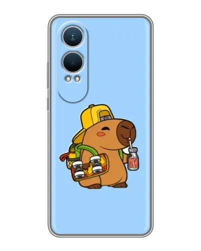 Чехол для OnePlus Nord CE4 Lite с картинкой «Капибара на скейте»