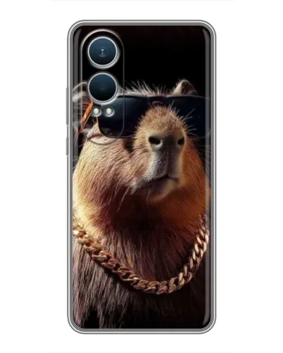Чехол для OnePlus Nord CE4 Lite с картинкой «Капибара золотая цепь»