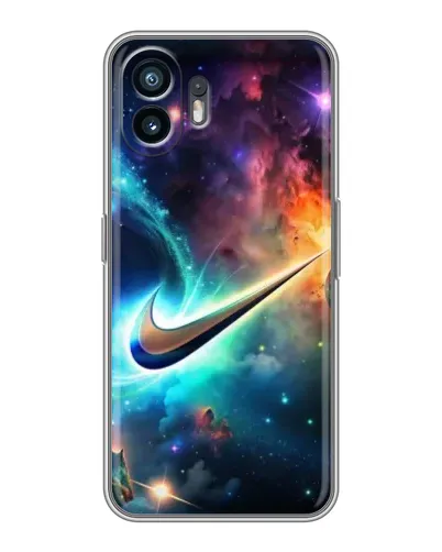 Чехол для OnePlus Nord CE6 Lite с картинкой «Космический Nike Swoosh»