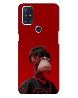 Чехол для OnePlus Nord N10 5G с картинкой «Bored Ape в красном»