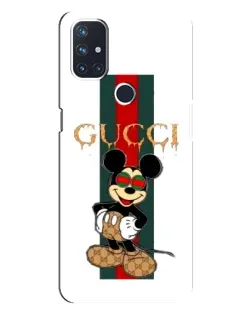 Чехол для OnePlus Nord N10 5G с картинкой «Микки Маус Gucci — полосы» Чехол для OnePlus Nord N10 5G с картинкой «Микки Маус Gucci — полосы»
