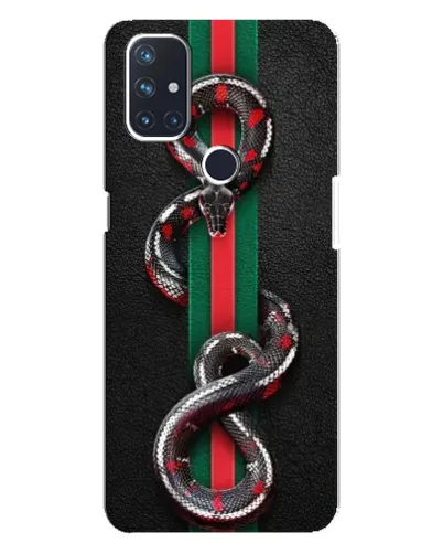Чехол для OnePlus Nord N10 5G с картинкой «Gucci — змея на полосе» Чехол для OnePlus Nord N10 5G с картинкой «Gucci — змея на полосе»