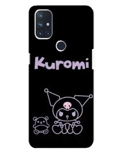 Чехол для OnePlus Nord N10 5G с картинкой «Kuromi — черный минимализм»
