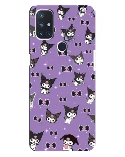 Чехол для OnePlus Nord N10 5G с картинкой «Kuromi — паттерн»