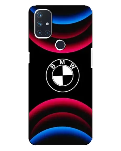 Чехол для OnePlus Nord N10 5G с картинкой «Логотип BMW и неоновые дуги»