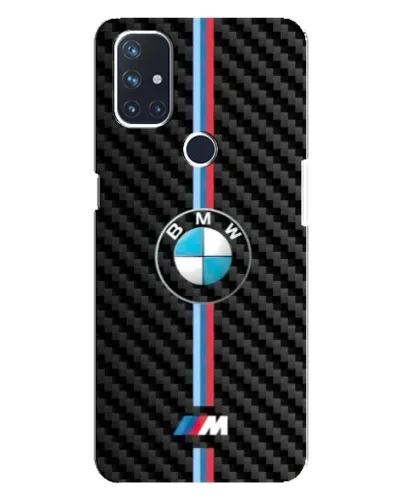 Чехол для OnePlus Nord N10 5G с картинкой «Эмблема BMW и карбон»