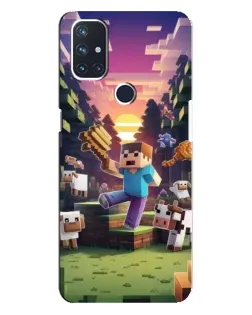 Чехол для OnePlus Nord N10 5G с картинкой «Стив на ферме»
