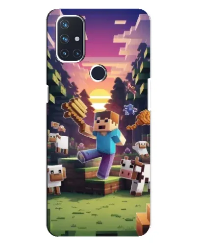 Чехол для OnePlus Nord N10 5G с картинкой «Стив на ферме»