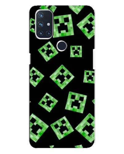 Чехол для OnePlus Nord N10 5G с картинкой «Паттерн с криперами»
