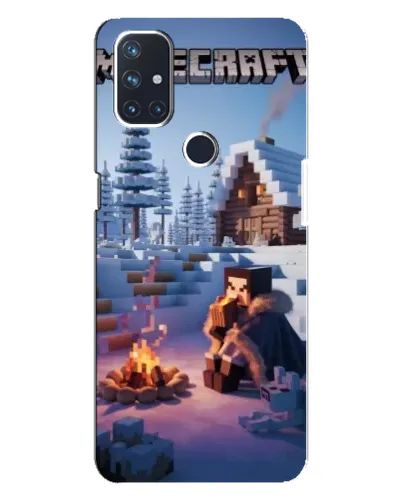 Чехол для OnePlus Nord N10 5G с картинкой «Зимний Minecraft»