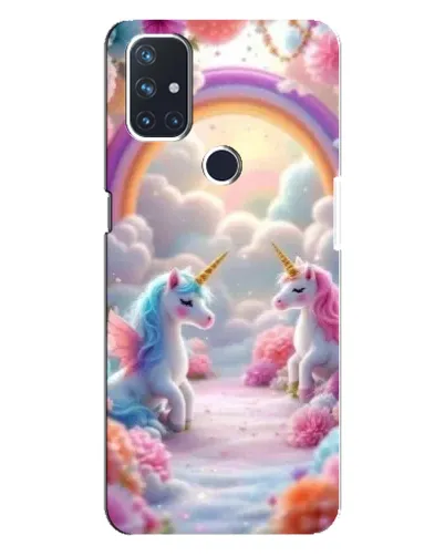 Чехол для OnePlus Nord N10 5G с картинкой «Радуга и единороги» Чехол для OnePlus Nord N10 5G с картинкой «Радуга и единороги»