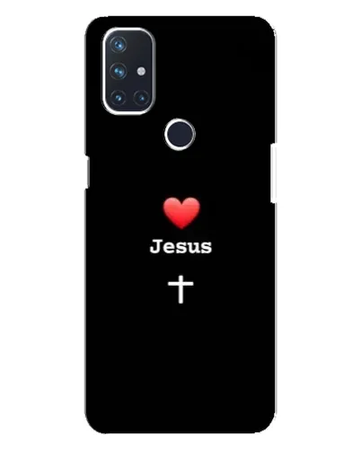 Чехол для OnePlus Nord N10 5G с картинкой «Сердце - Jesus»