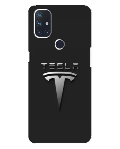 Чехол для OnePlus Nord N10 5G с картинкой «Стальной логотип Tesla»