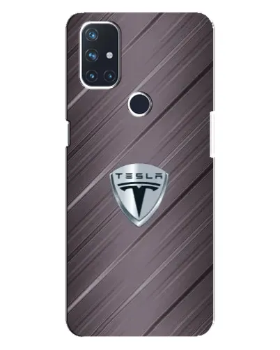 Чехол для OnePlus Nord N10 5G с картинкой «Металлическая текстура Tesla»