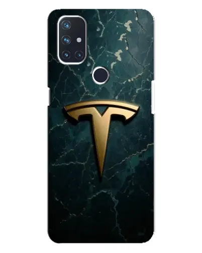 Чехол для OnePlus Nord N10 5G с картинкой «Мраморная Tesla Gold»