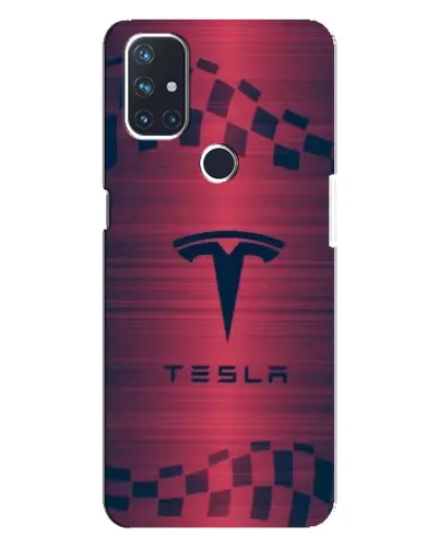 Чехол для OnePlus Nord N10 5G с картинкой «Тесла красный карбон»