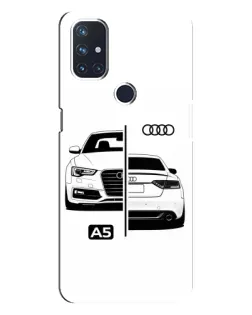 Чехол для OnePlus Nord N10 5G с картинкой «Audi — контрастный дизайн» Чехол для OnePlus Nord N10 5G с картинкой «Audi — контрастный дизайн»