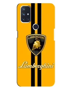 Чехол для OnePlus Nord N10 5G с картинкой «Lamborghini Stripe желтый»