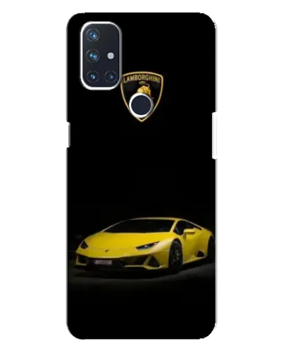 Чехол для OnePlus Nord N10 5G с картинкой «Lamborghini желтый акцент»