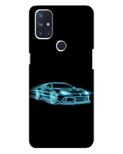 Чехол для OnePlus Nord N10 5G с картинкой «Неоновый контур Lamborghini»