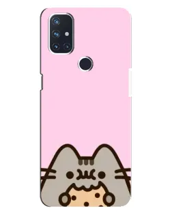 Чехол для OnePlus Nord N10 5G с картинкой «Pusheen и печенье»