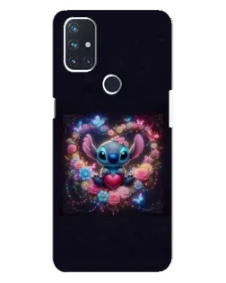 Чехол для OnePlus Nord N10 5G с картинкой «Stitch в цветах»