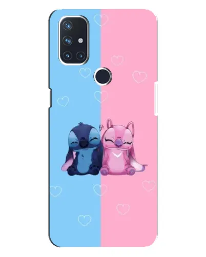 Чехол для OnePlus Nord N10 5G с картинкой «Stitch и Angel Love»