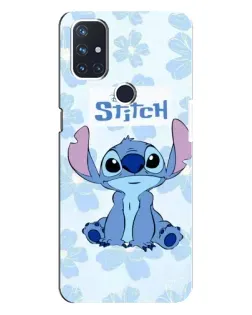 Чехол для OnePlus Nord N10 5G с картинкой «Stitch среди цветов»