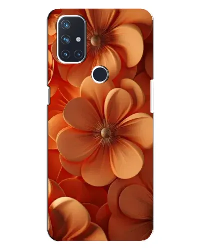 Чехол для OnePlus Nord N10 5G с картинкой «Оранжевый макро цветок»