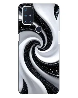 Чехол для OnePlus Nord N10 5G с картинкой «Черно-белая спираль»