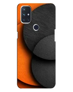 Чехол для OnePlus Nord N10 5G с картинкой «Геометрия оранжевых кругов»