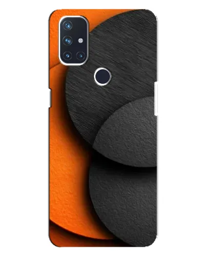 Чехол для OnePlus Nord N10 5G с картинкой «Геометрия оранжевых кругов»