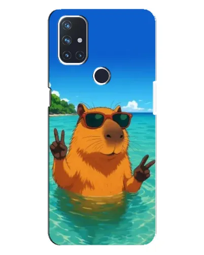 Чехол для OnePlus Nord N10 5G с картинкой «Морская капибара»