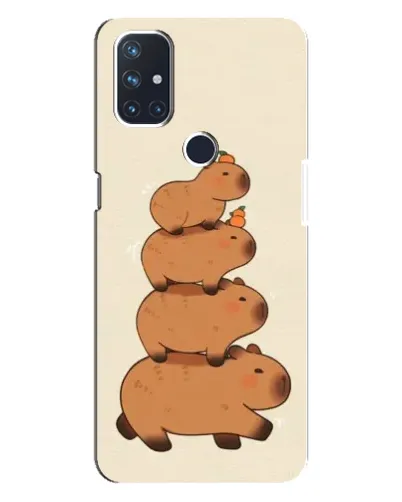 Чехол для OnePlus Nord N10 5G с картинкой «Башня из капибар»