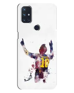 Чехол для OnePlus Nord N10 5G с картинкой «Акварельный Месси Барселона»